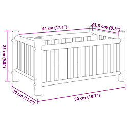 vidaXL Jardinière 50x30x25 cm bambou pas cher