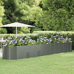 vidaXL Lit surélevé de jardin Acier enduit de poudre 507x100x68cm gris