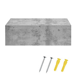 Avis Helloshop26 Lot de 2 tables de nuit chevet étagères murales pour chambre à coucher avec 2 tiroirs 46 cm gris 03_0000009