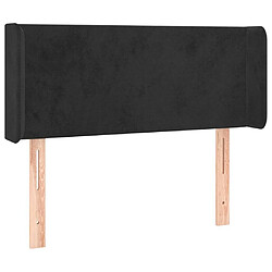 Maison Chic Tête de lit moderne avec oreilles pour chambre - Décoration de lit Noir 93x16x78/88 cm Velours -MN46032