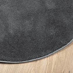 Avis vidaXL Tapis OVIEDO à poils courts anthracite Ø 100 cm