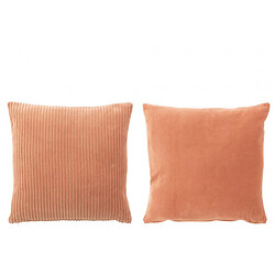 Dansmamaison Coussin Velours Carre Coton Rose Assortiment De 2