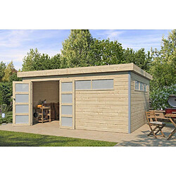 Gardenas Chalet en bois profil aluminium contemporain 18.67 m² Avec plancher.