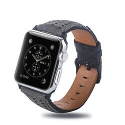 Avis Wewoo Bande de montre en cuir pleine fleur avec trou rond pour Apple Watch séries 4, 3 et 2 et 1 42 et 44 mm