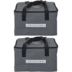 Cook Concept Lunch bag fraicheur 2.6 litres (Lot de 2) Gris.