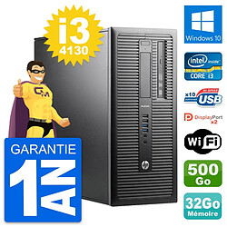 PC Tour HP ProDesk 600 G1 Intel i3-4130 RAM 32Go Disque 500Go Windows 10 Wifi - Occasion