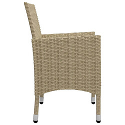 Maison Chic Ensemble de salle à manger de jardin 5 pcs,Table et chaises d'extérieur Beige -GKD455391 pas cher