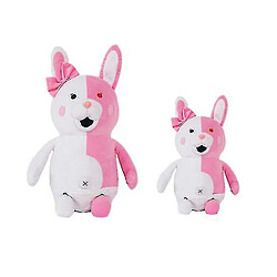 Avis Universal Poupée ours noir et blanc, peluche lapin blanc rose, peluche remplie de plumes d'animaux