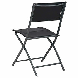 Maison Chic Lot de 4 Chaises de jardin,Fauteuil d'extérieur pliables Acier et textilène -MN93654 pas cher