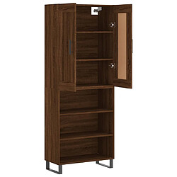 Avis vidaXL Buffet haut Chêne marron 69,5x34x180 cm Bois d'ingénierie