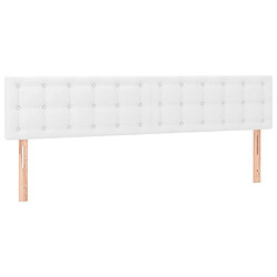 Maison Chic Lot de 2 Têtes de lit design Blanc pour chambre - Décoration de lit 100x5x78/88 cm Similicuir -MN91309