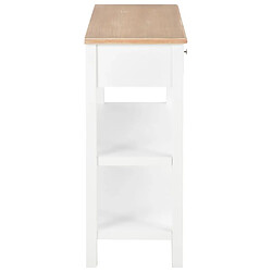 Maison Chic Commode Buffet - Meuble de rangement Blanc 110x35x80 cm MDF -GKD60823 pas cher