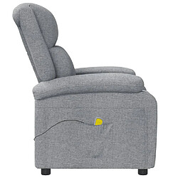 Acheter vidaXL Fauteuil de massage Gris clair Tissu