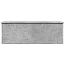 Avis vidaXL Boîte de rangement gris béton 102x35x35 cm bois d'ingénierie