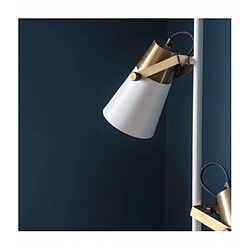 Acheter Endon Lampadaire Gerik en Acier , blanc et peinture en laiton vieilli