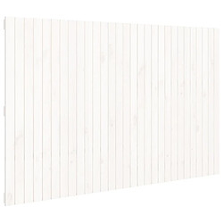 Maison Chic Tête de lit scandinave pour lit adulte,Meuble de chambre murale Blanc 185x3x110 cm Bois massif de pin -MN87642