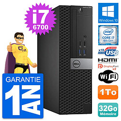 PC Dell OptiPlex 5040 SFF Intel i7-6700 RAM 32Go Disque 1To HDMI Windows 10 Wifi - Occasion