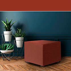 Avis Housse de pouf Eysa JAZ Rouge foncé 65 x 65 x 65 cm