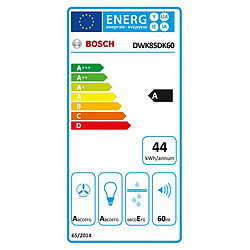 Hotte décorative inclinée 80cm 550m3/h noir - DWK85DK60 - BOSCH