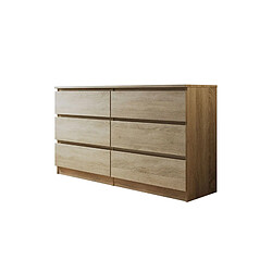 Bestmobilier Celia Commode 6 Tiroirs - Bois