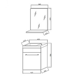 Acheter Kiamami Valentina MEUBLE DE RANGEMENT POUR SALLE DE BAIN SUSPENDU 42CM GRIS ASPECT BOIS | SMART