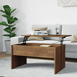 vidaXL Table basse Chêne marron 80x50,5x41,5 cm Bois d'ingénierie