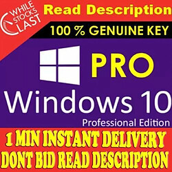 Avis Windows 10 Pro Professionnel 32/64 bit Clé d'activation licence Originale- Rapide - Version téléchargeable