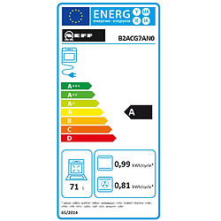 Four intégrable multifonction 71l 60cm a pyrolyse inox - b2acg7an0 - NEFF