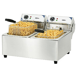 Friteuse électrique 2x10l 2x2800w inox - cfe102 - CASSELIN