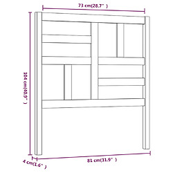 Acheter vidaXL Tête de lit Gris 81x4x104 cm Bois massif de pin