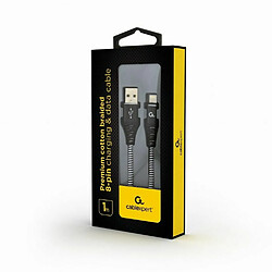 Câble USB vers Lightning GEMBIRD CC-USB2B-AMLM-1M-BW Noir 1 m