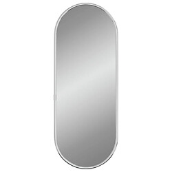 vidaXL Miroir mural Argenté 40x15 cm Ovale