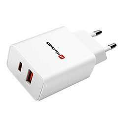 Chargeur Secteur GaN 30W USB + USB-C Swissten