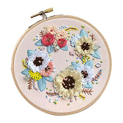 Avis Kit de départ pour broderie avec motif floral bricolage au point de croix