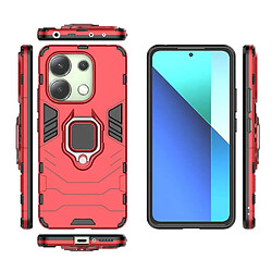 Htdmobiles Coque pour Xiaomi Redmi Note 13 4G - housse etui rigide anti choc + verre trempe - ROUGE