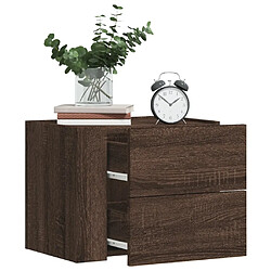 vidaXL Tables de chevet murales 2 pcs chêne marron 45x30x35 cm