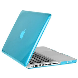 Wewoo Housse Étui bleu pour Macbook Pro 13,3 pouces Chapeau-Prince 3 en 1 Cristal dur Shell Boîtier de protection en plastique avec clavier de et prise de poussière Port