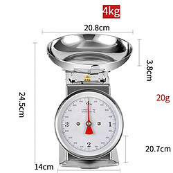 Universal Mécanique de cuisine domestique en acier inoxydable 304 Echelle 4kg | Balance de cuisine