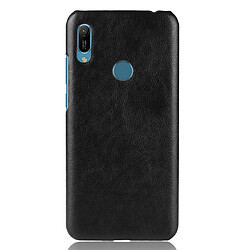 Wewoo Coque Antichoc Litchi Texture PC + Housse de protection en PU pour Huawei Y6 2019 Noir