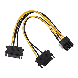 Acheter 1x Câble D'alimentation Graphique Adaptateur Câble Double Sata 15p Mâle à 8p Câble Minier