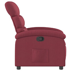 Avis vidaXL Fauteuil inclinable Rouge bordeaux Tissu