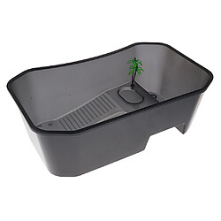 Acheter reptile en plastique tortue tortue réservoir de tortue vivarium boîte d'alimentation noir