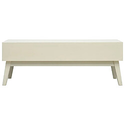 Maison Chic Table basse pour salon | Table à café avec 2 tiroirs Gris sculpté 110x50x40 cm Bois -GKD88956 pas cher