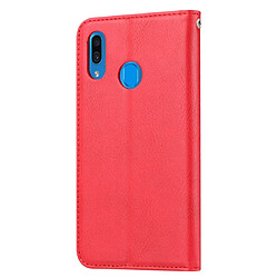 Avis Wewoo Housse Coque Étui en cuir à rabat horizontal avec texture pour la peau Galaxy A20eavec cadre photoporte-cartesemplacements cartes et porte-monnaie Rouge