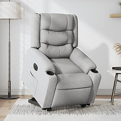 vidaXL Fauteuil inclinable électrique gris clair tissu