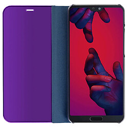 Avis Avizar Housse Huawei P20 Pro Etui Miroir Clapet Coque Rigide Fonction Stand Bleu Nuit