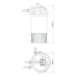 Helloshop26 Filtre de bassin à pression UV 18 watts 30 000 litres nettoyage facile 16_0001921 pas cher