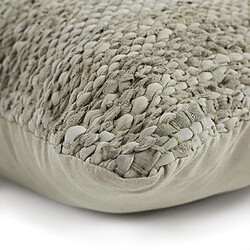 Avis Thedecofactory SKIN - Coussin en cuir tressé beige naturel 45x45