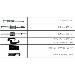 BRILLIANT TOOLS Jeu d'extracteur d'injecteur diesel 41 pcs