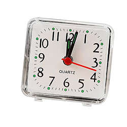 mini-carré quartz horloge voyage réveil chambre à coucher maison horloge blanc